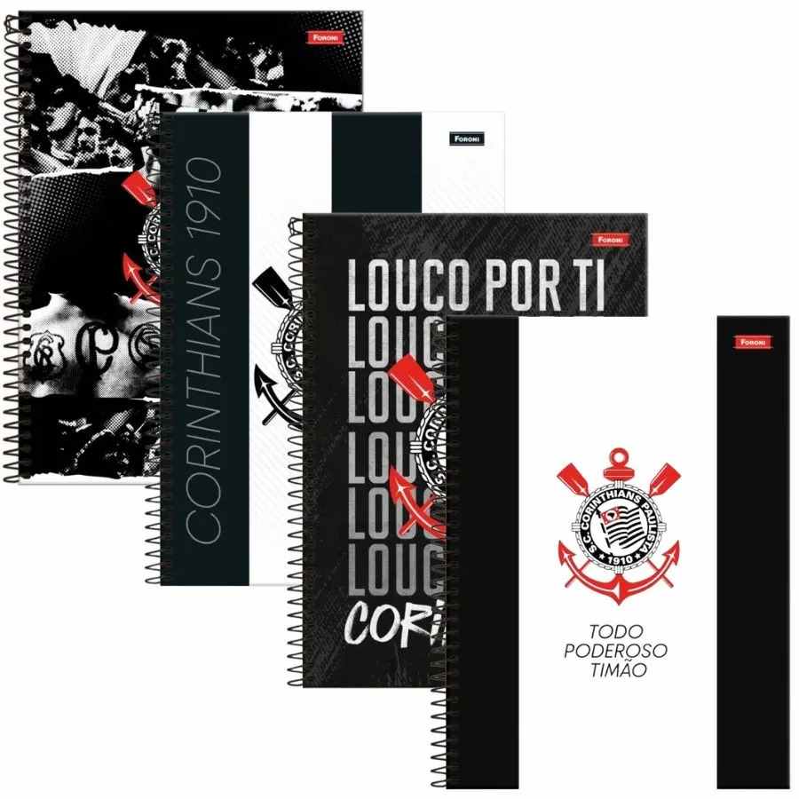 CADERNO ESPIRAL 1/4 CORINTHIANS C.D.